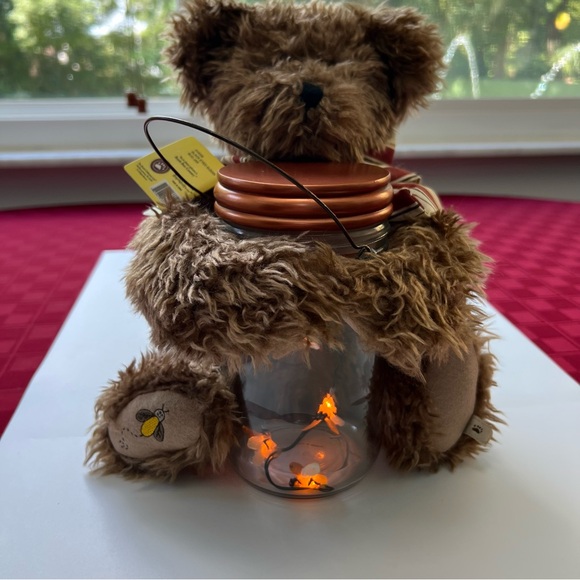Boyds Bears Plush Barney B Bugsley & Glass Jar of fireflies (lights up) w/tags - Picture 1 of 16